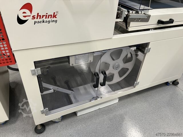 Maszyna do owijania folią E Shrink Packaging LB-728 + LB-201 Angle Sealer with Shrink Tunnel