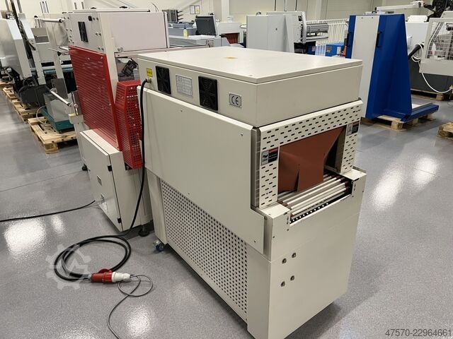 Maszyna do owijania folią E Shrink Packaging LB-728 + LB-201 Angle Sealer with Shrink Tunnel