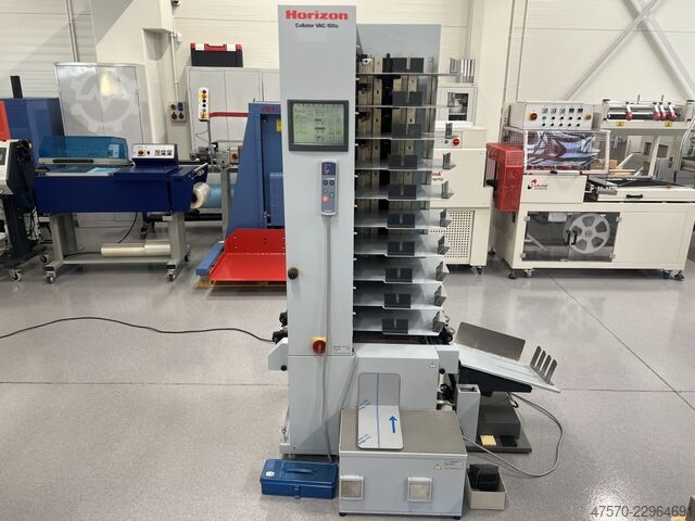 Sztaplarka z wibratorem wyrównującym Horizon VAC-100a + PJ-77R Collator with jogger
