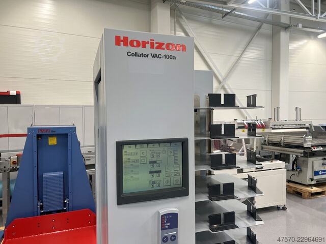 Sztaplarka z wibratorem wyrównującym Horizon VAC-100a + PJ-77R Collator with jogger