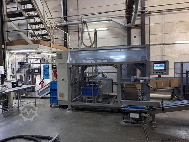 Komplette Wiege-, Verpackungs- und Kartonierlinie mit Yamato und GEA SmartPacker SX400 GEA SmartPacker SX400