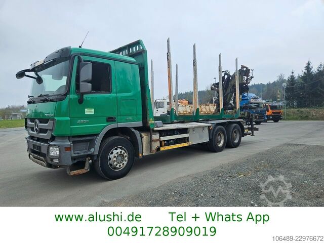 Autocamion pentru transport bușteni MERCEDES-BENZ 2651  6X4 BB MP3 Kran Epsilon 105
