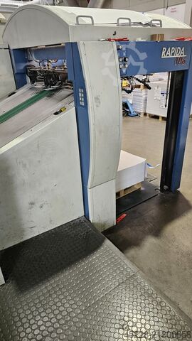 MÁQUINA DE IMPRESSÃO EM OFFSET DE ALIMENTAÇÃO DE FOLHAS KBA Rapida RA106-5+L CX PWVA ALV2