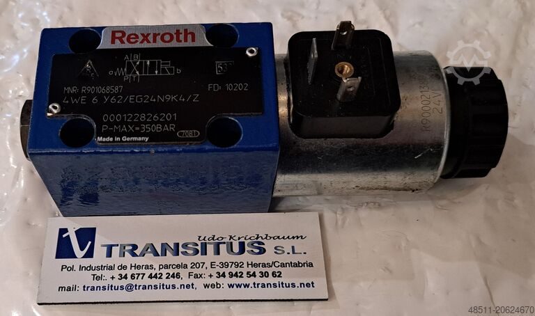 VALVULA HIDRAULICA REXROTH 4WE6Y62/EG24N9K4/Z  R901068587 10202