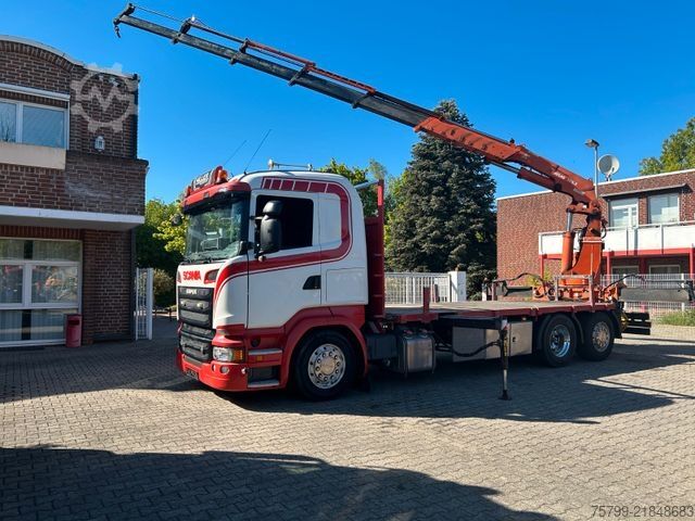 Teherautóra szerelt daru SCANIA R520 V8 Pritsche+ ATLAS 390 Kran +Lift-Lenkachse