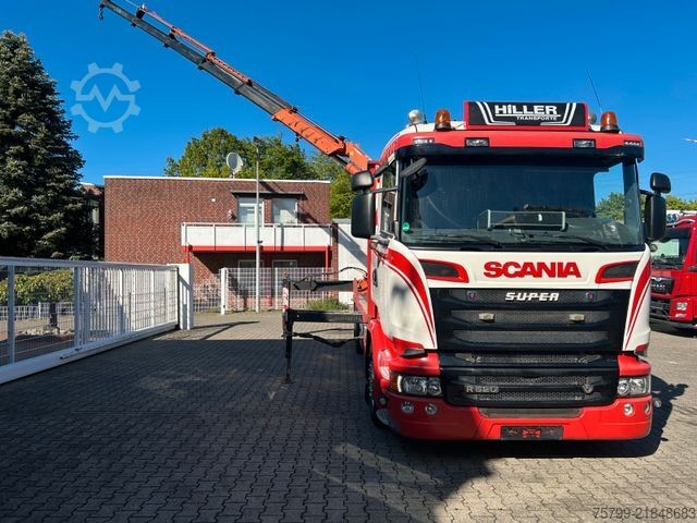Teherautóra szerelt daru SCANIA R520 V8 Pritsche+ ATLAS 390 Kran +Lift-Lenkachse