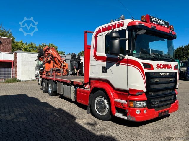 Teherautóra szerelt daru SCANIA R520 V8 Pritsche+ ATLAS 390 Kran +Lift-Lenkachse
