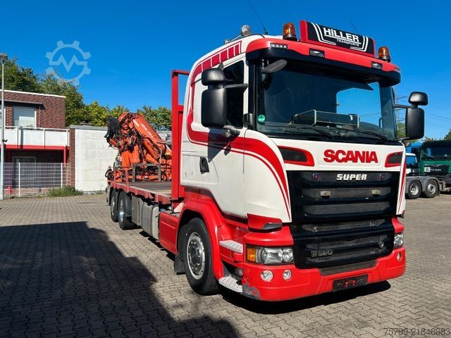 Teherautóra szerelt daru SCANIA R520 V8 Pritsche+ ATLAS 390 Kran +Lift-Lenkachse