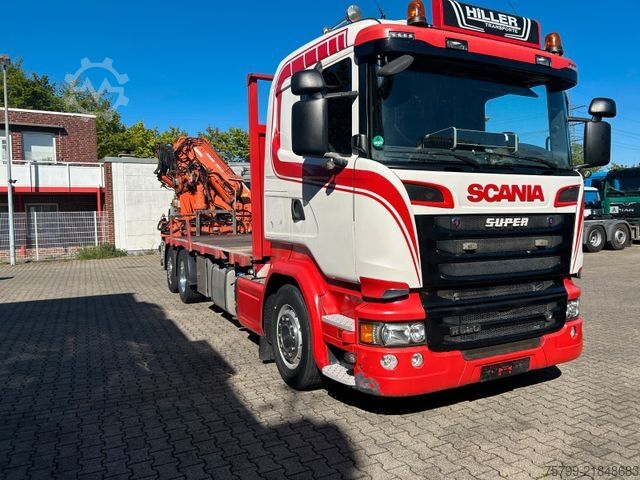 Teherautóra szerelt daru SCANIA R520 V8 Pritsche+ ATLAS 390 Kran +Lift-Lenkachse