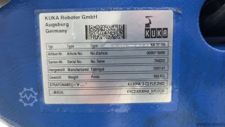Robot industriale KUKA KR 30 HA + KRC2 ed05