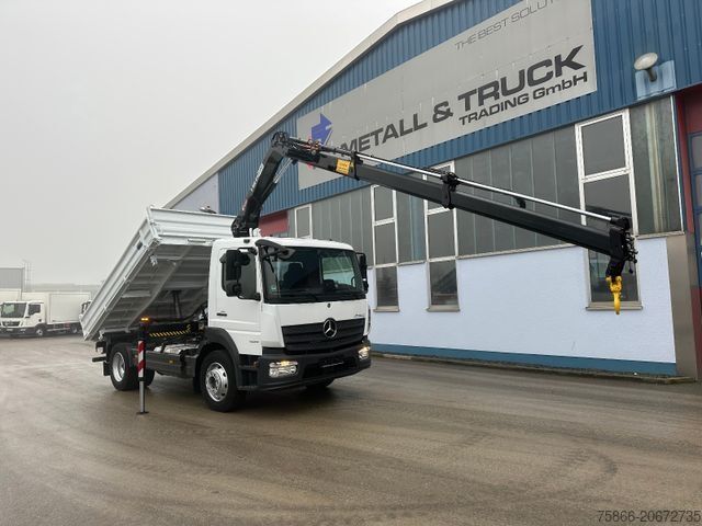 Autokran MERCEDES-BENZ 1224 K Atego3 Kipper 3Seiten Hiab 078 HI Duo