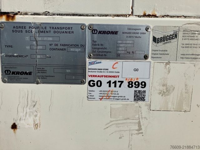 Reboque de carroçaria intercambiável KRONE Wechselbrücke Koffer