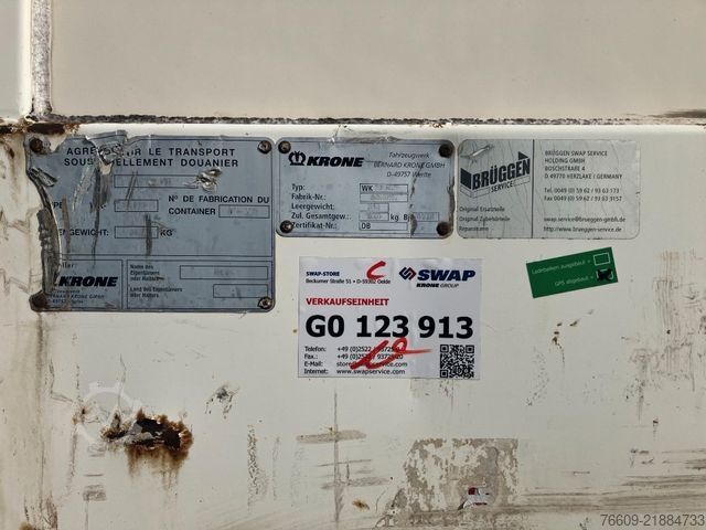 Växelflakssläp KRONE Wechselbrücke Koffer