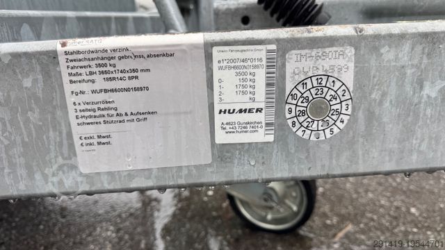 Aanhangwagen HUMER GTAS 3536 - 14 - 1500 Baggertransport Bj 2023