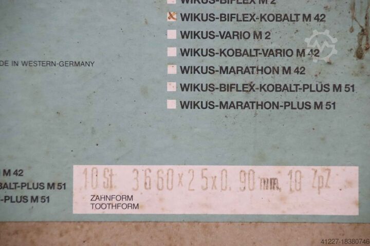 Metallbandsägeblatt 3660 x 25 x 0,90 mm 10 Stück Wikus Biflex M 42  10 ZpZ