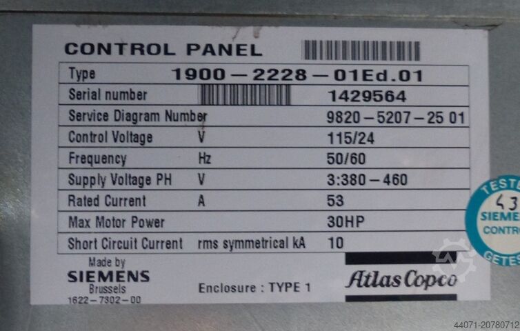Vijčani kompresor GA15VSDFF Atlas Copco GA15VSDFF