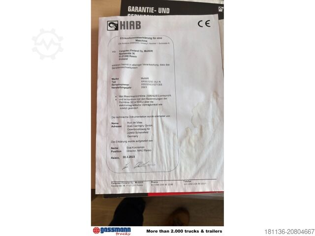 Telehoist kamion sa kukom za kontejnere HIAB XR5S3250 City-Abrollanlage