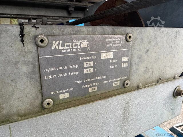 Platforma podnosząca Klaas **LADDERLIFT-DAKWERKERSLIFT-VERHUISLIFT**