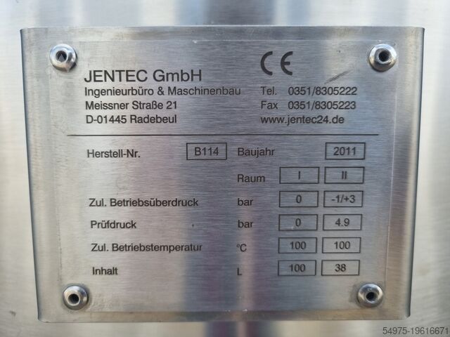 Roertank met dubbel mantel Jentec GmbH
