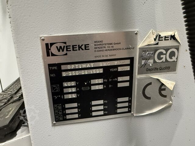 Centrum obróbcze Weeke Optimat BHC 750 Swiss Profiline