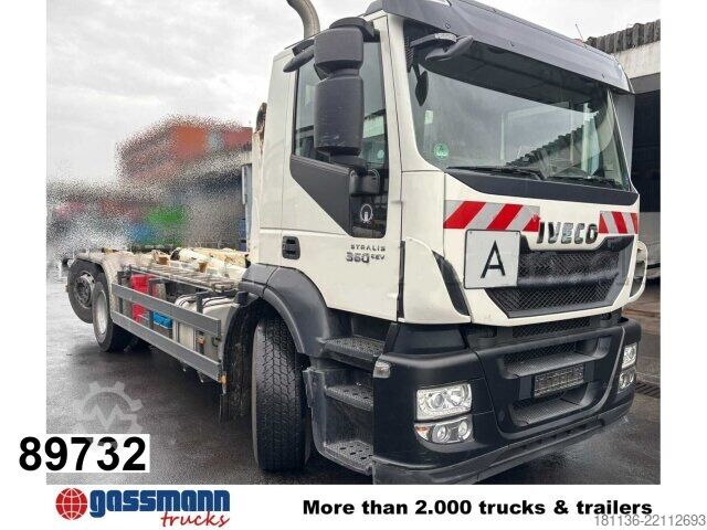 Autocamion cu cârlig pentru containere Iveco Stralis AD260S36 6x2/4, EEV, Meiller RK 20.70,