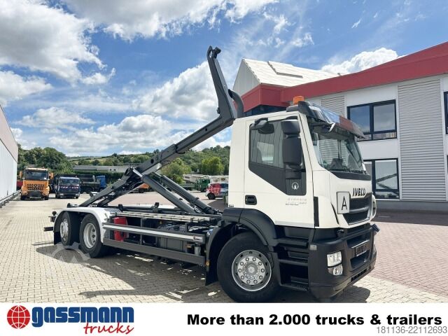 Autocamion cu cârlig pentru containere Iveco Stralis AD260S36 6x2/4, EEV, Meiller RK 20.70,