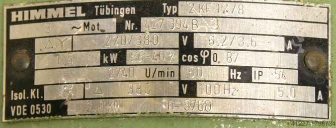 Milling motor for edge processing machines Himmel 2KF 12/8