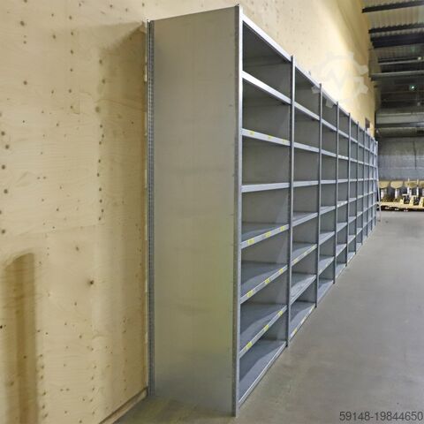 Gebruikte Legbordstelling 4 secties - B:5270 x D:635 x H:2500mm - Zink Kruizinga 98-7172GB-S4