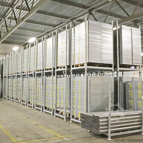 Gebruikte Legbordstelling 9 secties - B:11810 x D:635 x H:2500mm - Zink Kruizinga 98-7172GB-S9