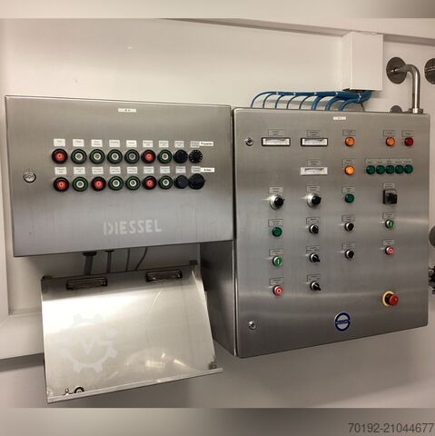 Cuve de process chauffable/refroidissable de 1540 litres en acier inoxydable V2A avec 2 agitateurs e Diessel B0102