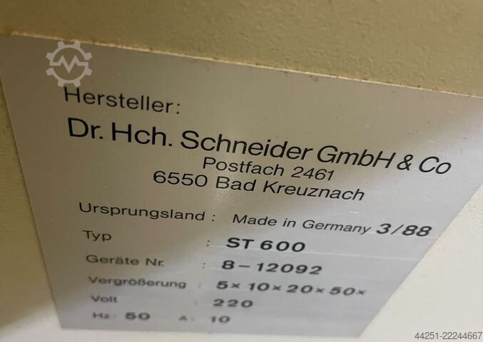 Proyector de perfiles horizontal Dr. Schneider ST 600