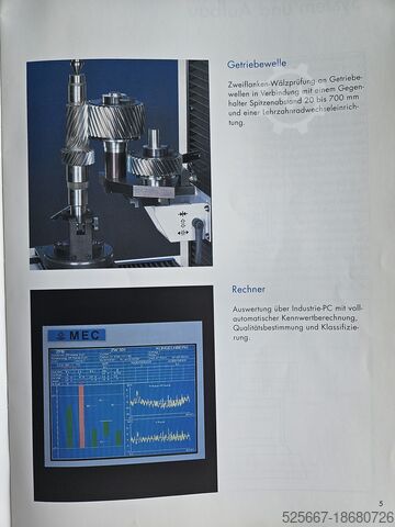 Dubbele flank roltest met evaluatie Klingelnberg Zw 301