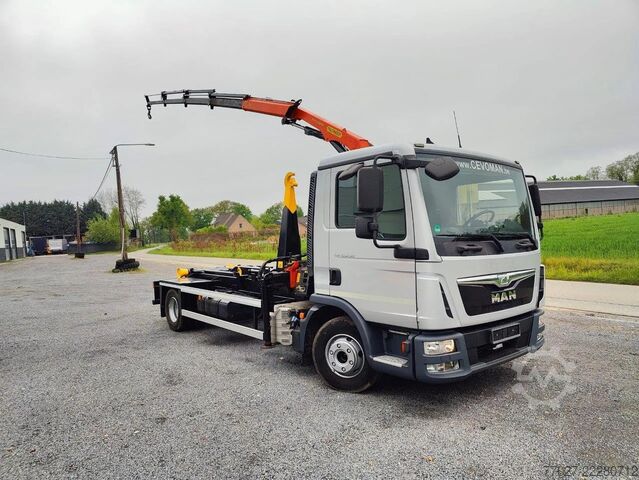 Hakenarmsystem MAN TGL 12.250 City-Abroller Container + Palfinger ...