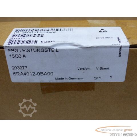Component Siemens 6RA4012-0BA00 FGB Leistungsteil 15/30A !