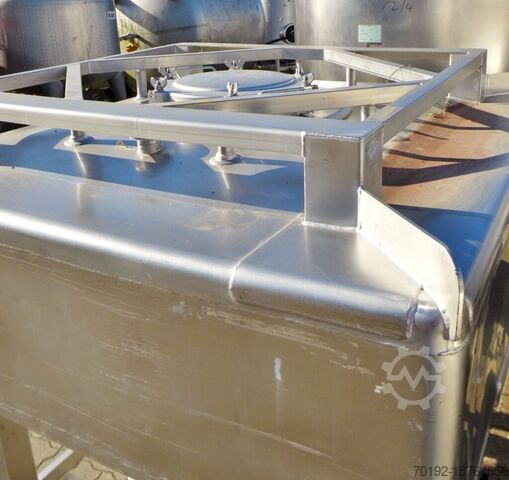 1670 liter bulkcontainer gemaakt van V2A  