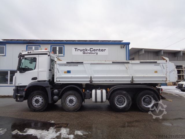 Camión volquete MERCEDES-BENZ Arocs 3246 /Blattfederung/Bordmatik/Meiller
