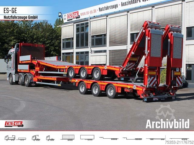 Semirremolque de plataforma baja FAYMONVILLE Multimax Plus Satteltieflader Hebebett