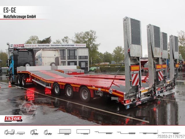 Semirremolque de plataforma baja FAYMONVILLE MAX Trailer MAX100 Semi-Tieflader Hebebett