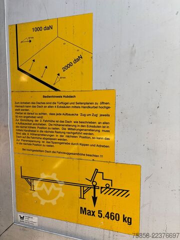  Wecon Jumbo XXL Innen 3090 mm Hubdach Verzinkt