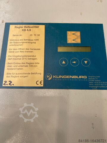 Luftfuktare för ventilationssystem Klingenburg KB16/15-170-110