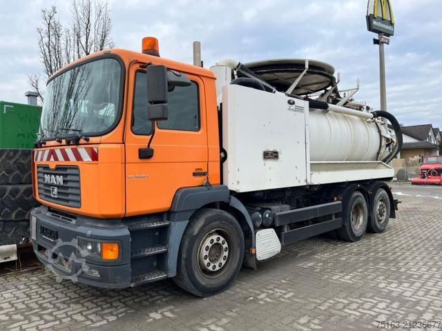 Vacuümtankwagen MAN F2000 26.360 6x2 Saug + Spülwagen Wiedemann + Re