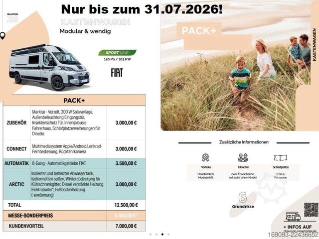 Kastenwagen Wohnmobil / Campervan CHAUSSON V697 Sport Line *MJ26*18"ALU*Autom*Arctic*7000¤!