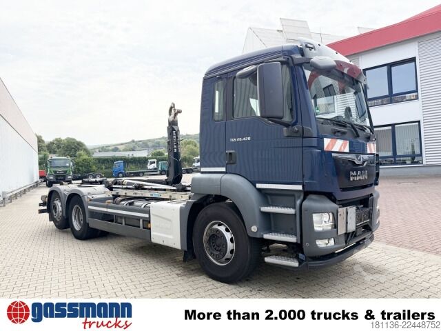 Camião porta-contentores de gancho MAN TGS 26.420 6x2-4 BL Meiller 26.65 Lenk-Liftachse