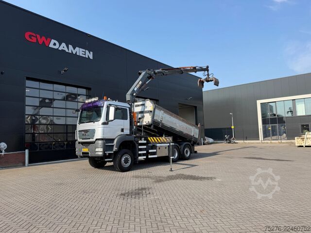 Ανατρεπόμενο όχημα με γερανό MAN TGS 28.480 6x4-4 BL Kipper / HMF 2420 K3