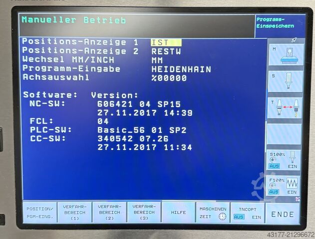 Vertikalt CNC bearbejdningscenter AWEA BM-1600 Heidenhain iTNC530 IKZ