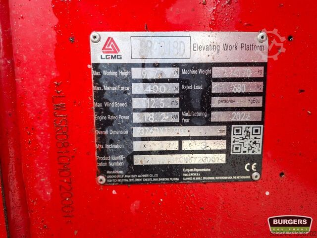 Sakselevator LGMG SR0818D