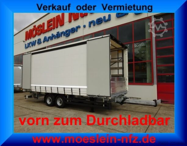 Remorcă deschisă cu prelată Möslein TPW 105 D Schwebheim  Tandem- Planenanhänger Durchladen