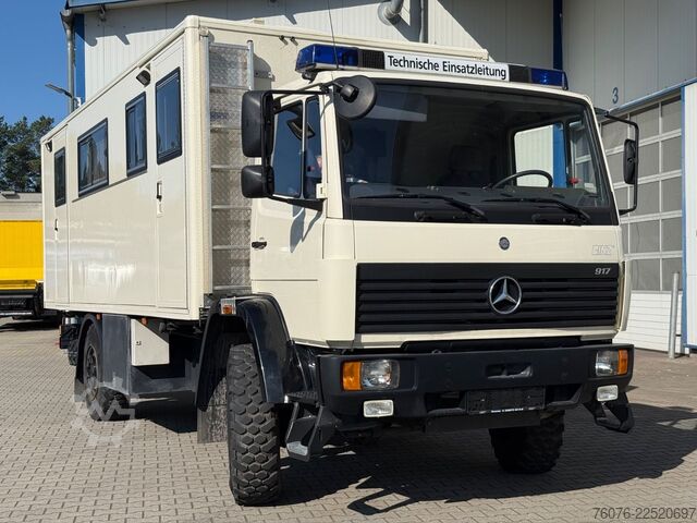 Campingvogn/autocamper MERCEDES-BENZ MB 917 A 4x4 Allrad Koffer 6m Klima Heizung