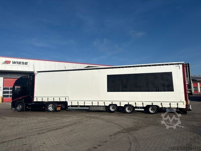 Semirimorchio ribassato  Wiese 3-Achs Mega Gabelstaplertransporter Rampen