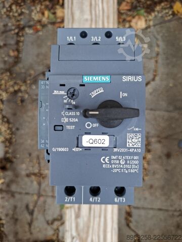 Motorskyddsbrytare med hjälpkontakt Siemens 3RV2031-4PA10